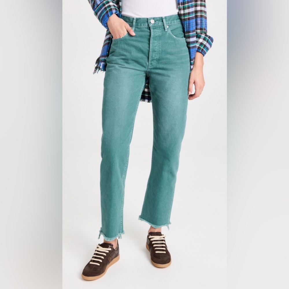 Moussy Vintage Armada Wide Straight Jeans - Turquoise - Sz 31